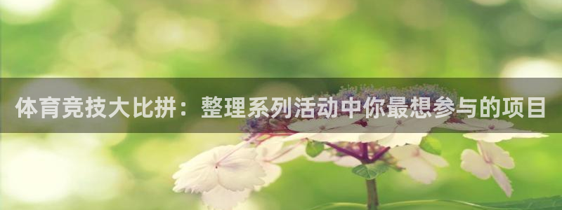 bbin视讯：体育竞技大比拼：整理系列活动中你最想参与的项目