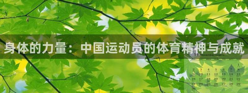 bbin视讯游戏平台：身体的力量：中国运动员的体育精神与成就